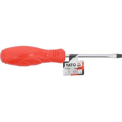 Отвертка шлицевая магнитная 6х100mm CrV 6150  YATO YT-25657