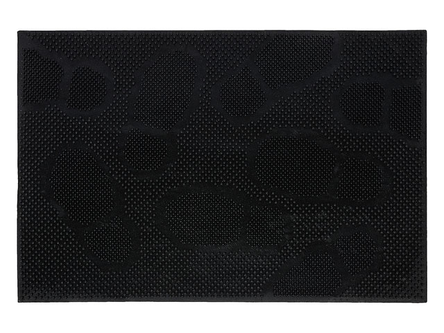 Коврик придверный, 40x60 см, "Следы", черный  ВОРТЕКС 22462
