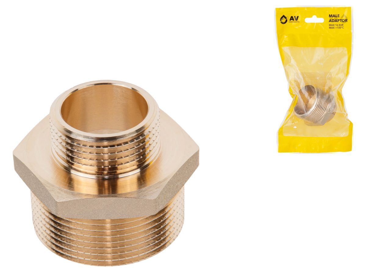 Ниппель ред. 1 1/2" нар. х 1" нар. AV Engineering AVE303017