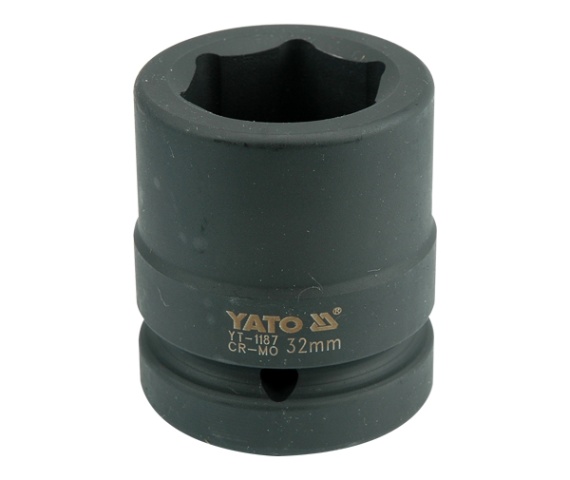Головка торцевая ударная 1" 6гр. 32mm L61mm CrMo YATO YT-1187