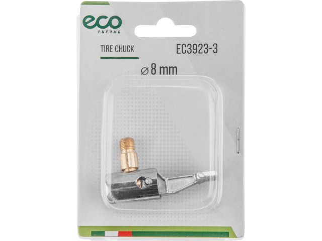 Наконечник для подкачки шин (резьба 8 мм, угловой, сталь)  ...ECO EC3923-3