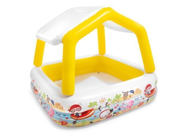 Надувной детский бассейн с навесом Sun Shade, 157х157х122 см. (от 2 лет)  ...INTEX 57470NP