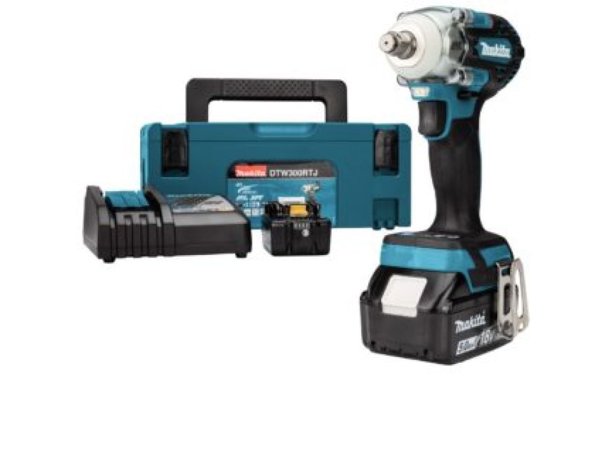Аккум. ударный гайковерт LXT DTW300SF1J MAKPAC ,  1/2" ,18 В, 1АКБ 3.0 А/ч Li-Ion,  330 Нм,  MAKITA DTW300SF1J