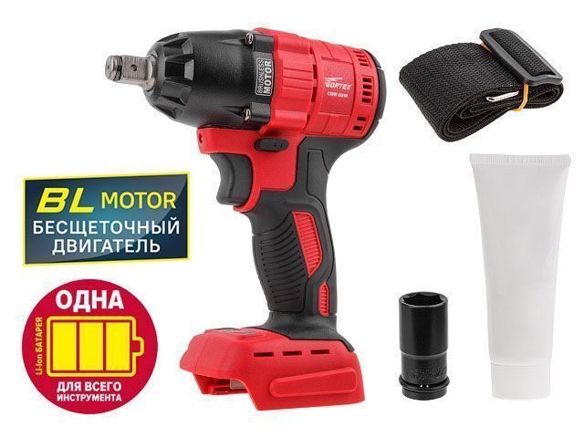 Аккумуляторный ударный гайковерт, 1/2", 18В, БЕЗ АКБ, 310Нм,  ...WORTEX CWR031800029