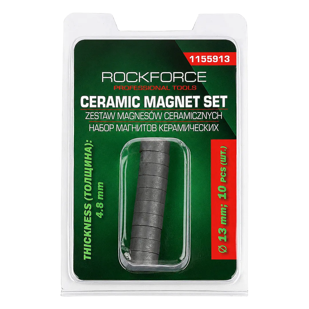 Набор магнитов керамических, 10пр. RockFORCE Rock FORCE RF-1155913