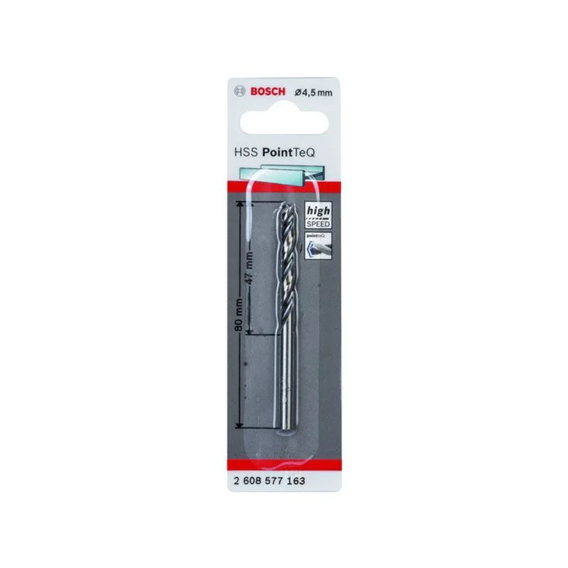 Сверло по металлу 4,5х80 мм HSS PointTeQ  BOSCH 2.608.577.163