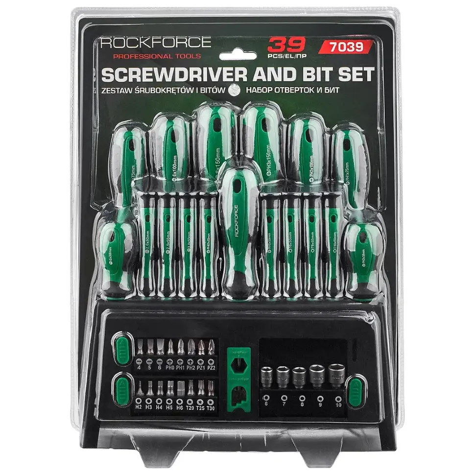 Отвертки в комплекте с битами, набор 39пр. RockFORCE Rock FORCE RF-7039