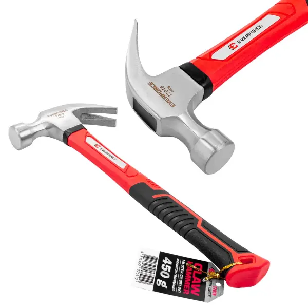 Молоток-гвоздодер 450гр.  EVERFORCE EF-T7016