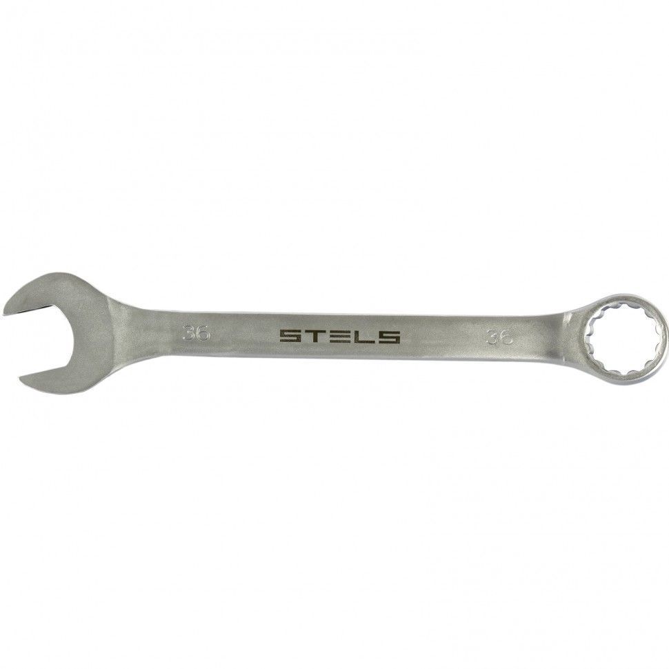 Ключ комбинированный, 36 mm, CrV, матовый хром  Stels 15233