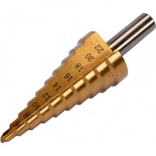 Сверло по металлу ступенчатое 4-22mm HSS-TiN  YATO YT-44741