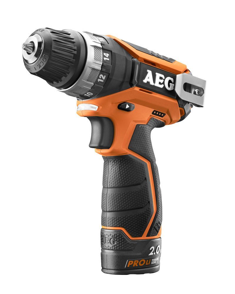 Дрель-шуруповерт аккумуляторная, 12В, 2 АКБ 2.0 А/ч, AEG BS12C2LI-202C...AEG Powertools 4935447867