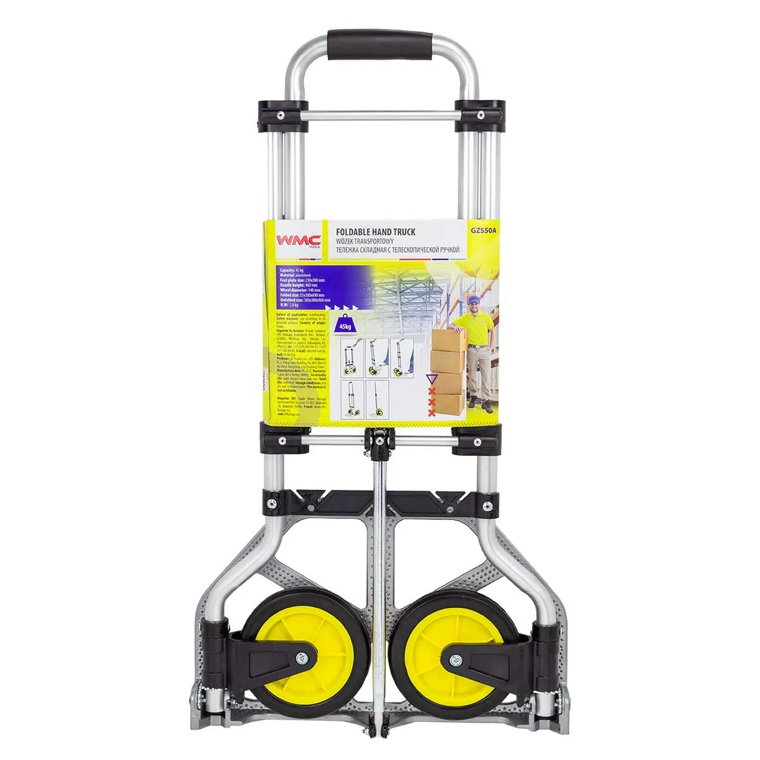 Тележка ручная складная с телескопической ручкой г/п 45кг  ...WMC TOOLS WMC-GZS50A