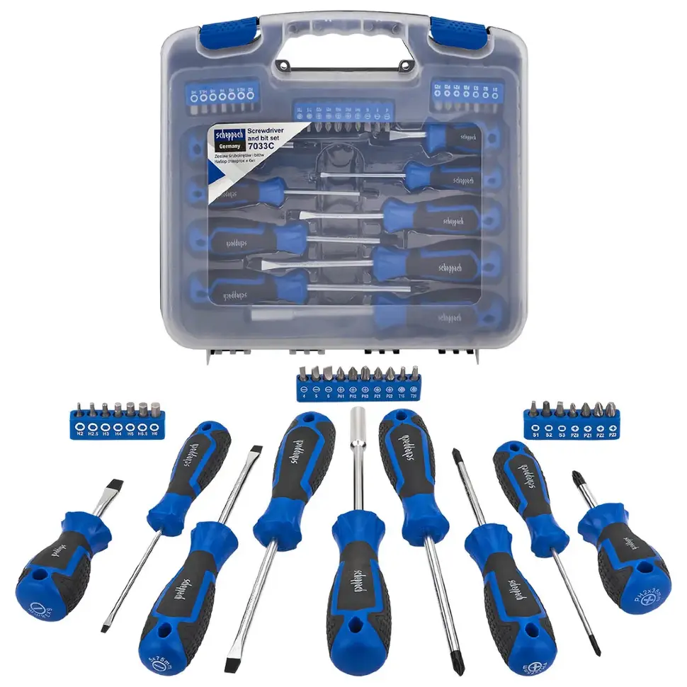 Отвертки в комплекте с битами, набор 33пр. Scheppach Sch-7033С
