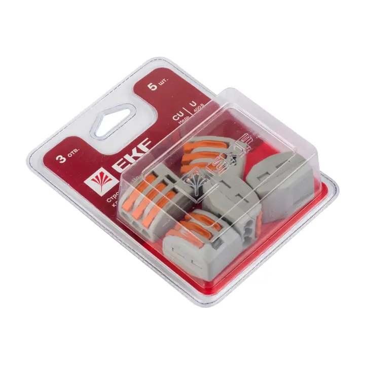 Клемма СМК 222-413 блистер (5шт)  EKF plc-smk-413b