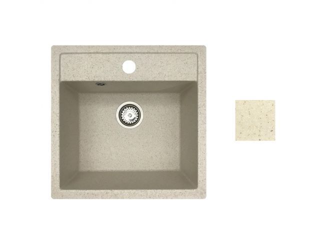 Мойка кухонная из искусственного камня STAR песочный 510х505 mm AV Engineering AV505515SSNA