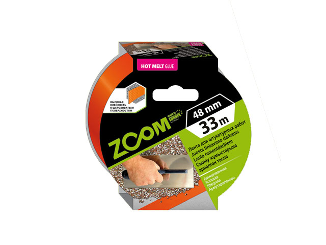 Лента двухсторонняя клейкая Mega Strong 19mmх1.5м, белая/красная ZOOM 02-5-3-203