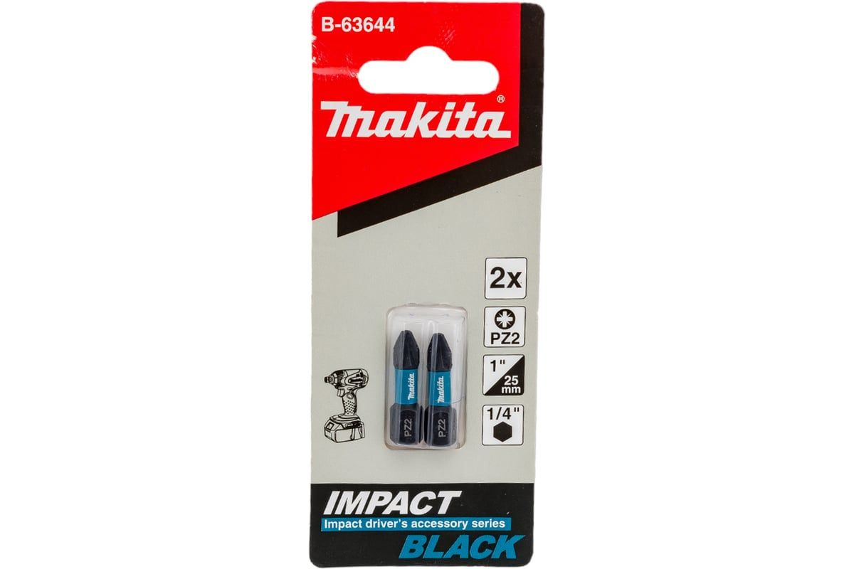 Бита PZ2 25 мм C-form (100 шт)  MAKITA B-63644