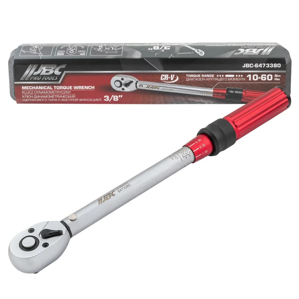 Ключ динамометрический щелчкового типа с быстрой фиксацией 10-60Нм, 3/8''  ...JBC JBC-6473380
