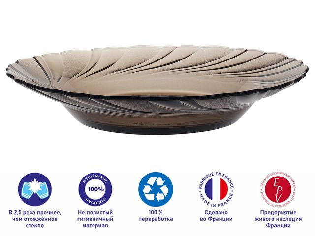 Тарелка глубокая суповая стеклянная, 215 mm, серия Beau Rivage Creole DURALEX 3002CF06C1111