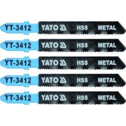 Полотна для электролобзика по металлу 50x75x1.0mm 21TPI (5шт)  YATO YT-3412