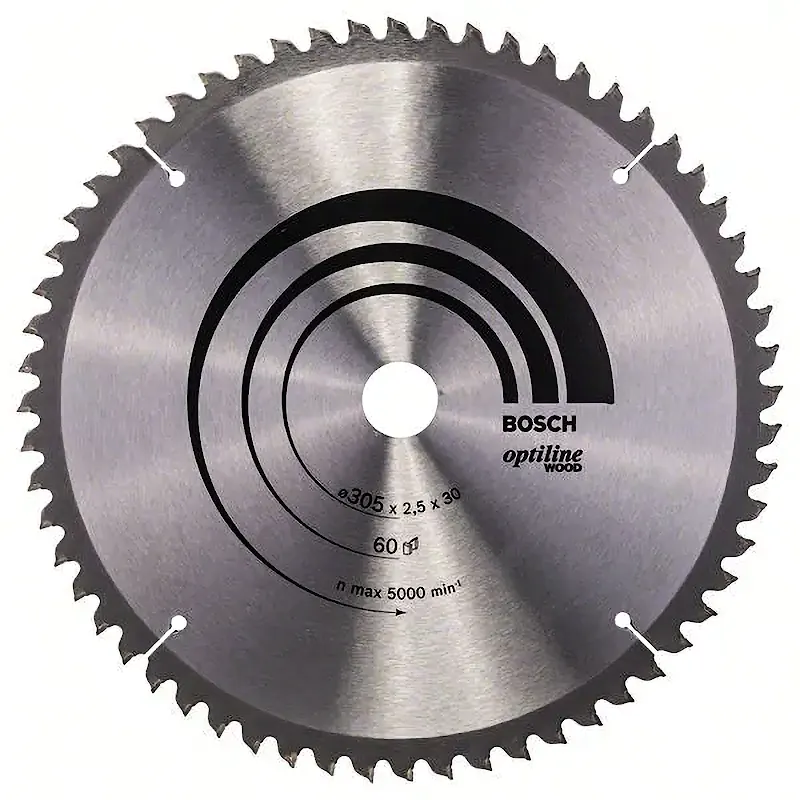 Пильный диск 305х2,5х30 мм Z60 Optiline Wood BOSCH 2.608.640.441