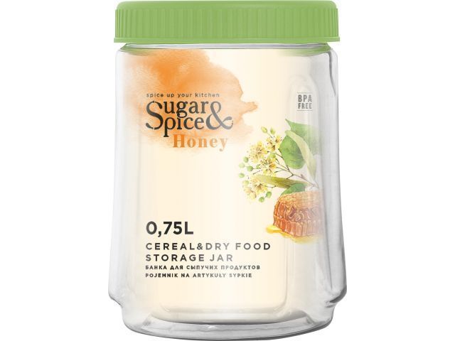Банка для сыпучих продуктов Honey 0.75 л, фисташка SUGAR&SPICE SE224810050