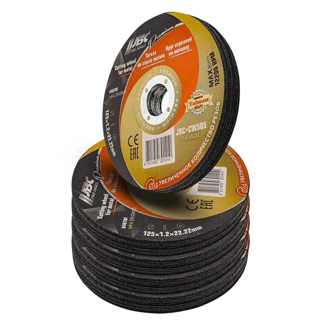 Круг отрезной по металлу 125x1,2x22,2мм(50шт к-т) JBC JBC-CW505 PREMIUM[50шт к-т]