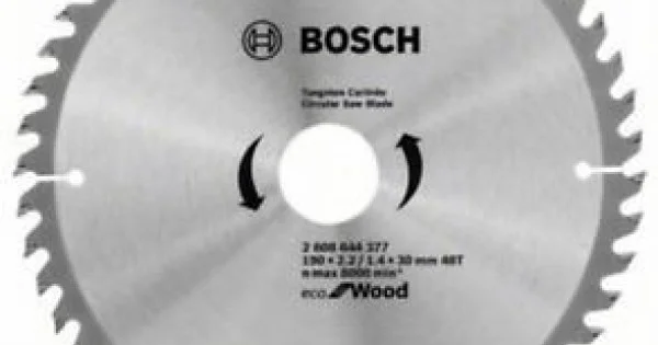 Диск пильный ECO 190х2,2х30 мм Z48 Wood,  BOSCH 2.608.644.377