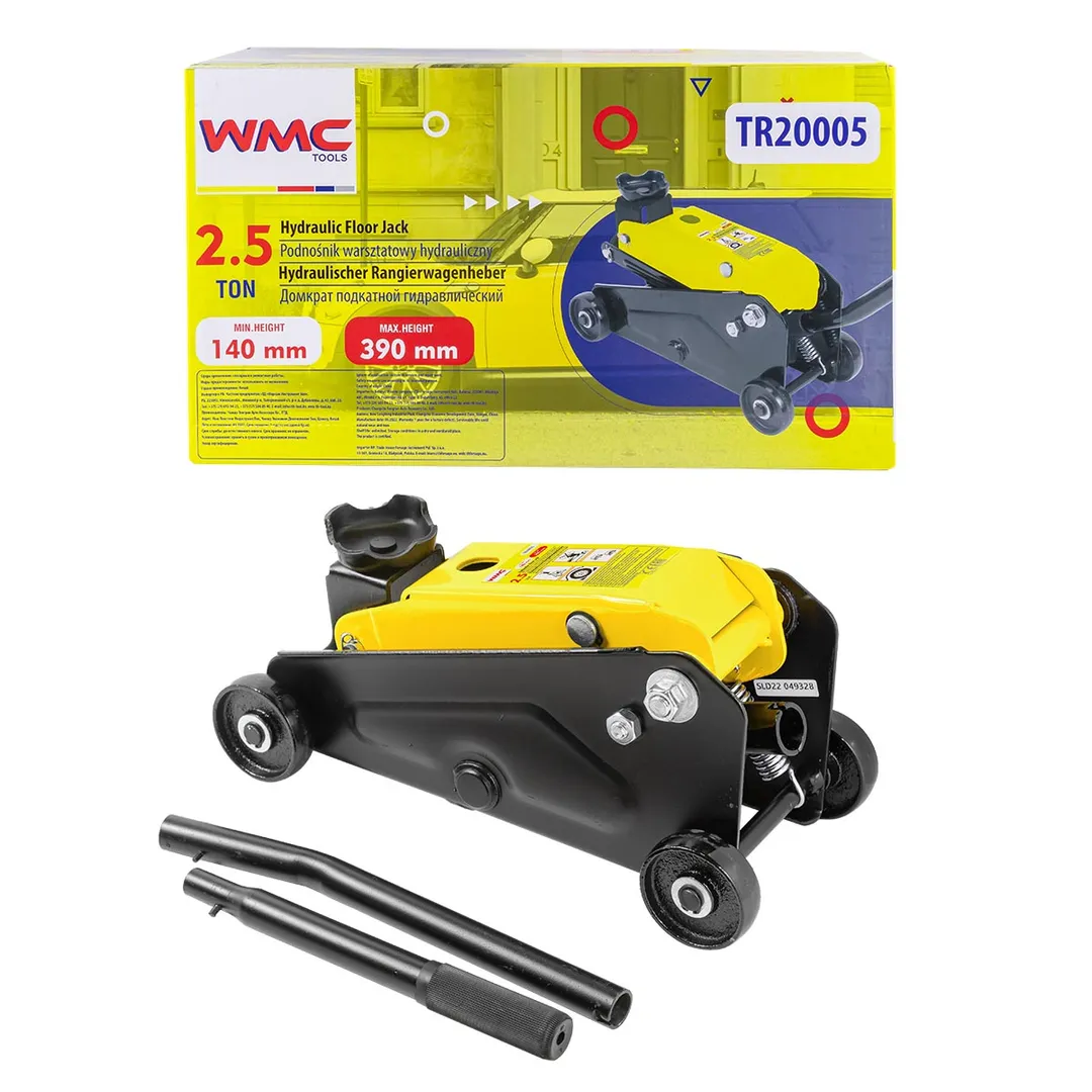 Домкрат подкатной гидравлический 2.5т (h min 140мм, h max 390мм)  ...WMC TOOLS WMC-TR20005