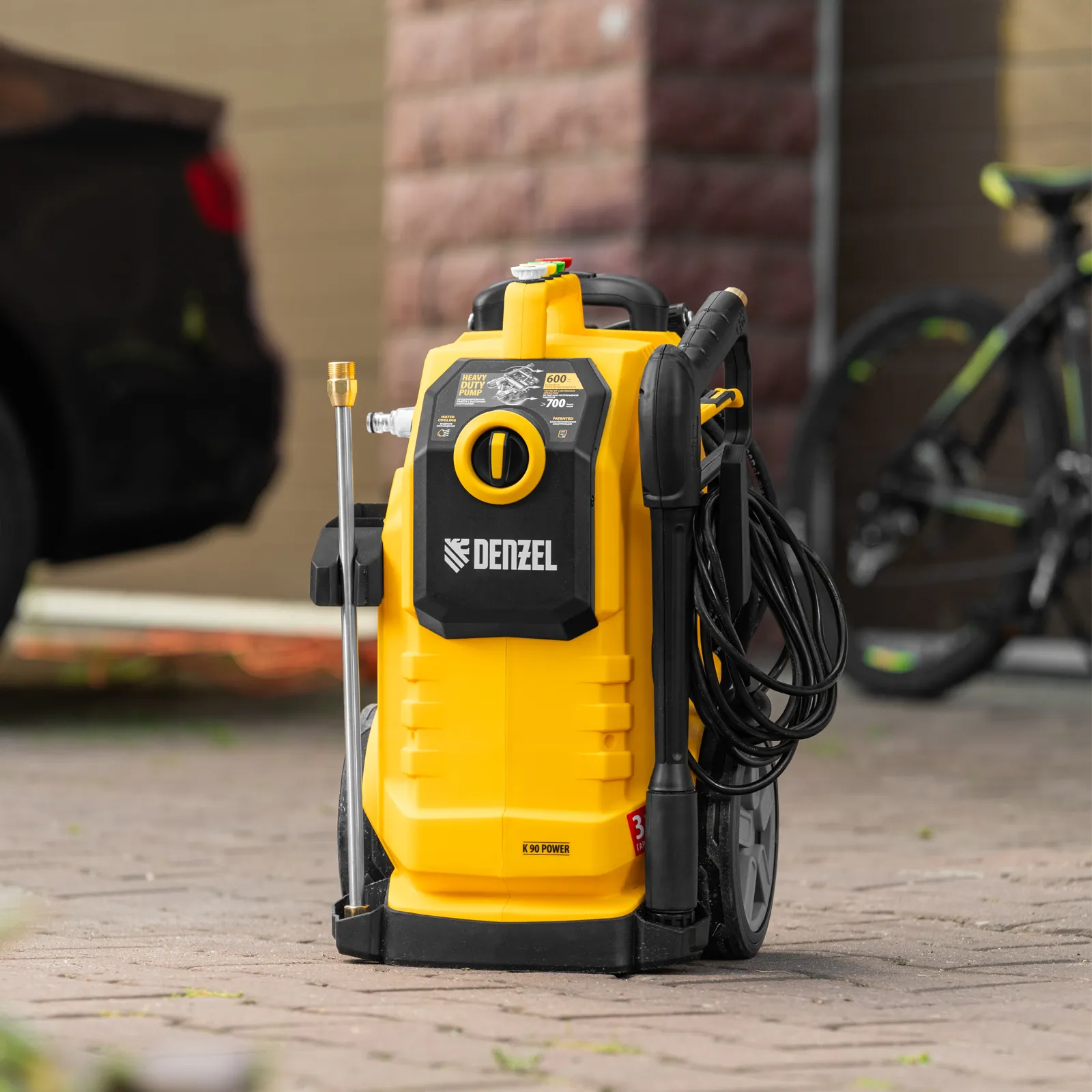 Моечная машина высокого давления K 50 Power, 2100 Вт, 150 бар, 600 л/ч, асинх. двиг. DENZEL 58271