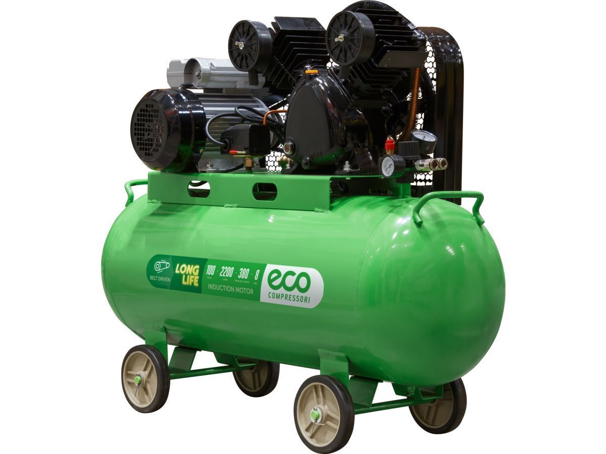 Компрессор ременной 100л, 380л/мин, 2.20кВт/220В, ECO AE-1005-B1