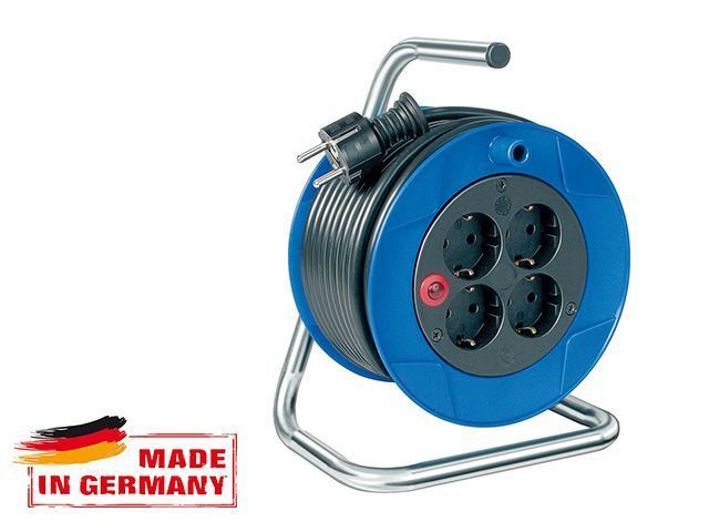 Удлинитель на катушке 15м, 4 розетки, 3.5кВт, 3х1.5mm2, Compact  BRENNENSTUHL 1079180004