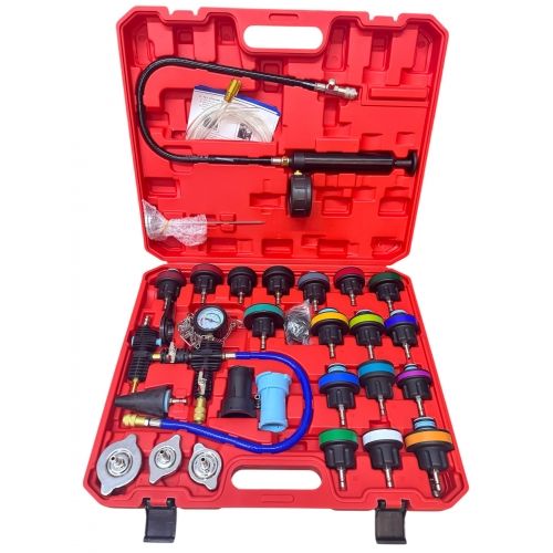 Манометр диагностический для обслуживания системы охлаждения 0-2.5 bar с переходниками, 28пр.  ...H-D HD-06721