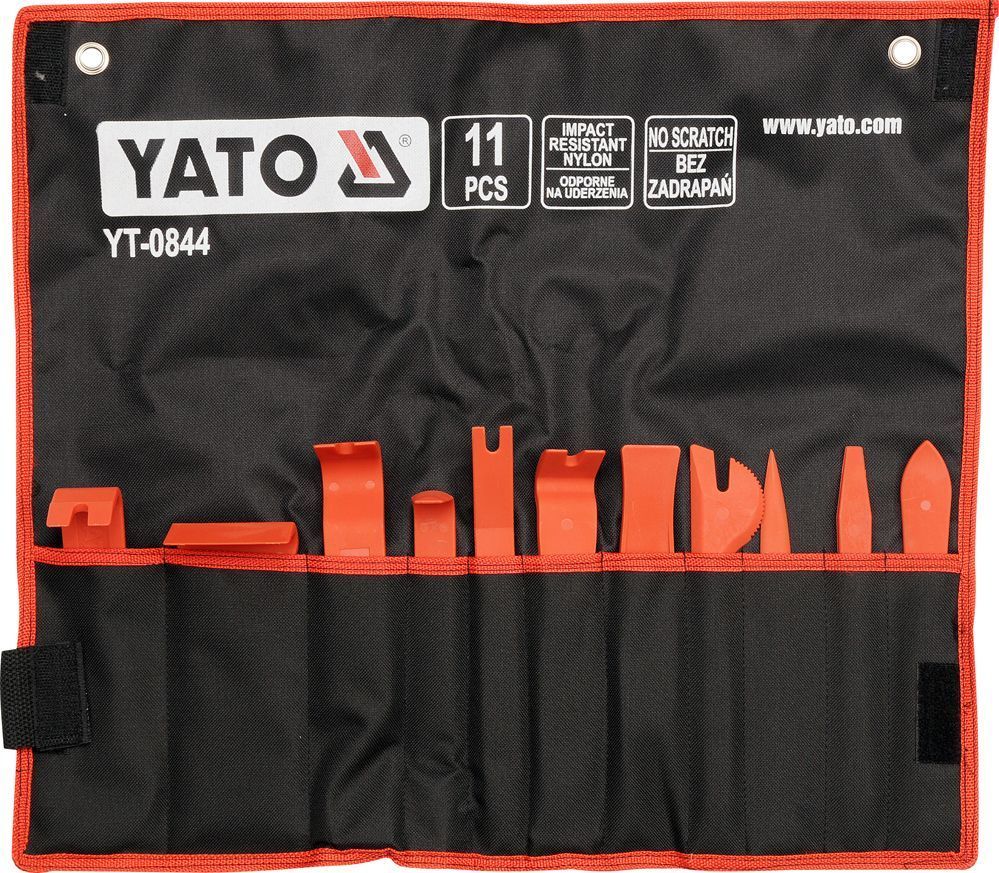 Съёмник крепежа обивки пластмассовый (11пр)  YATO YT-0844