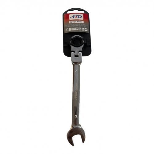 Ключ комбинированный рожково-накидной с трещоткой шарнирный 14мм CrV  ...H-D HD-1680