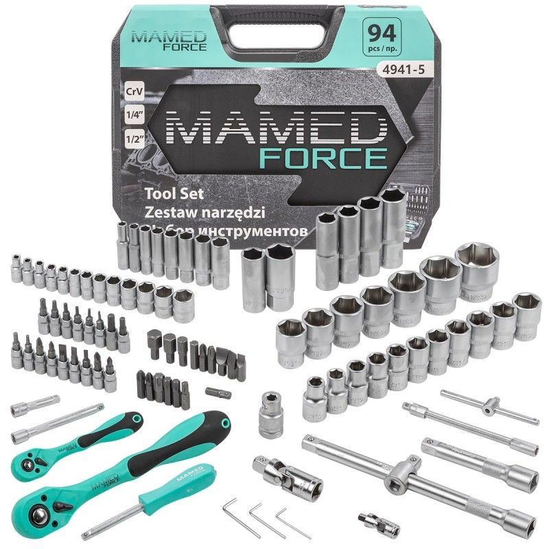 Набор инструментов 94пр. 1/4", 1/2" MAMEDFORCE MF-4941--5