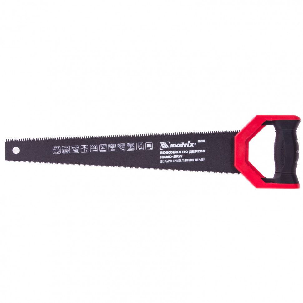 Ножовка по дереву UNIVERSAL,400 мм,зуб-3D/2D,закал. зуб,две рабочие кромки полотна13-14TPI Matrix 23571