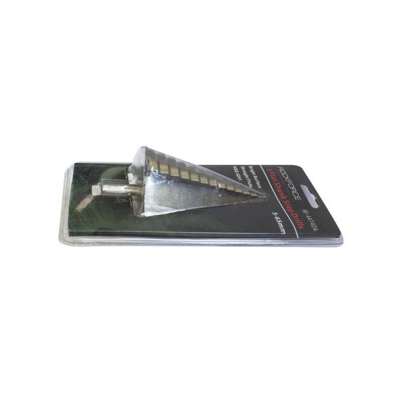 Сверло ступенчатоеHSS4241(5-65 мм) в блистере Rock FORCE RF-44742A