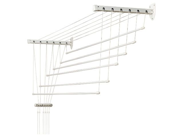 Сушилка для белья алюминиевая 1.8 м, 6 стержней, универсальная лифт  ...PERFECTO LINEA 36-021660
