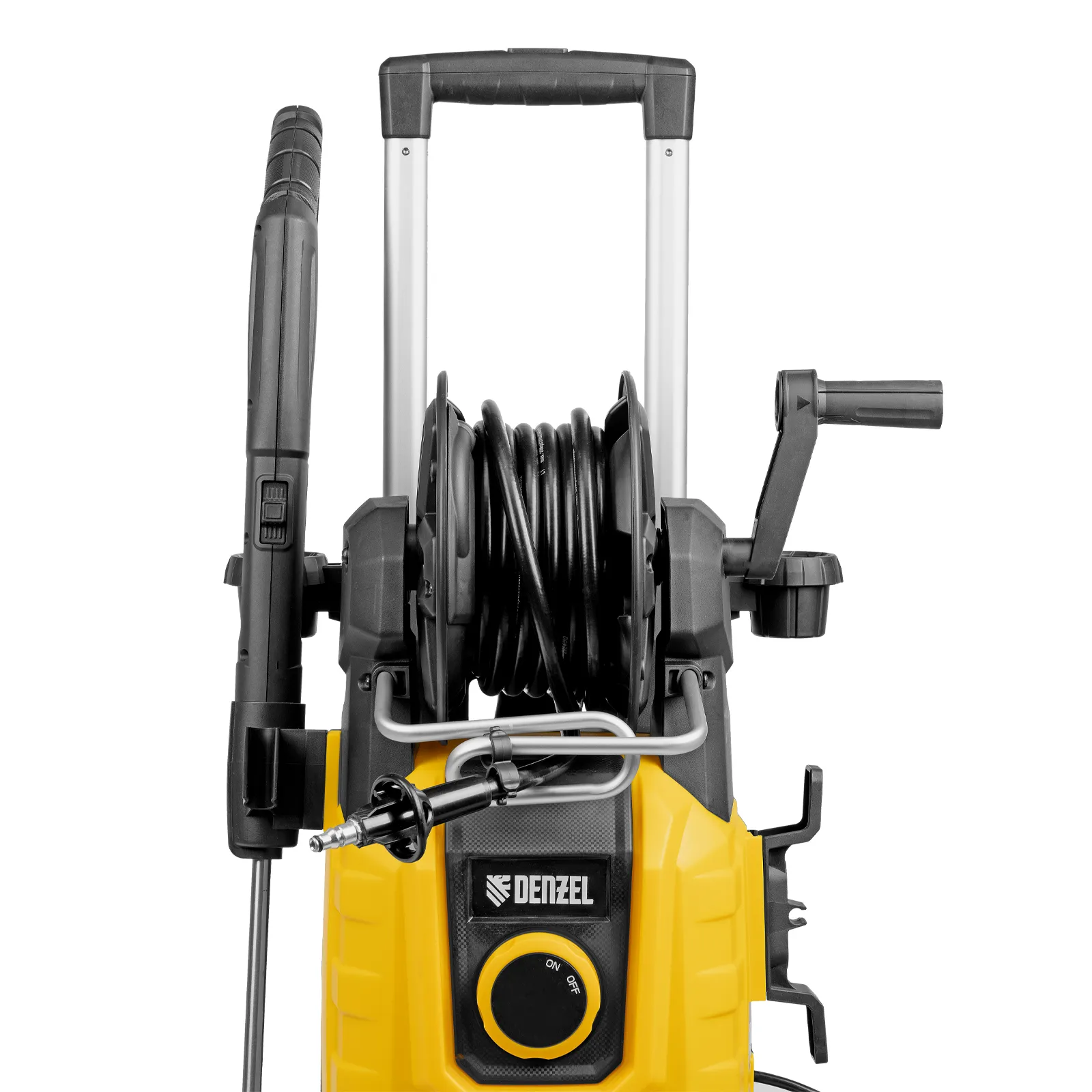 Моечная машина высокого давления R-180iD, 2000 Вт, 180 бар, 420 л/ч, асинх. двиг., бараб. DENZEL 58266