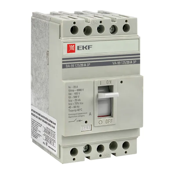 ВА-99 125/50А 3P 25кА  EKF mccb99-125-50
