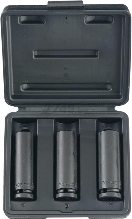 Набор головок ударных тонкостенных 1/2", 6гр, 3 пр., (17-21мм) Force 4032TH