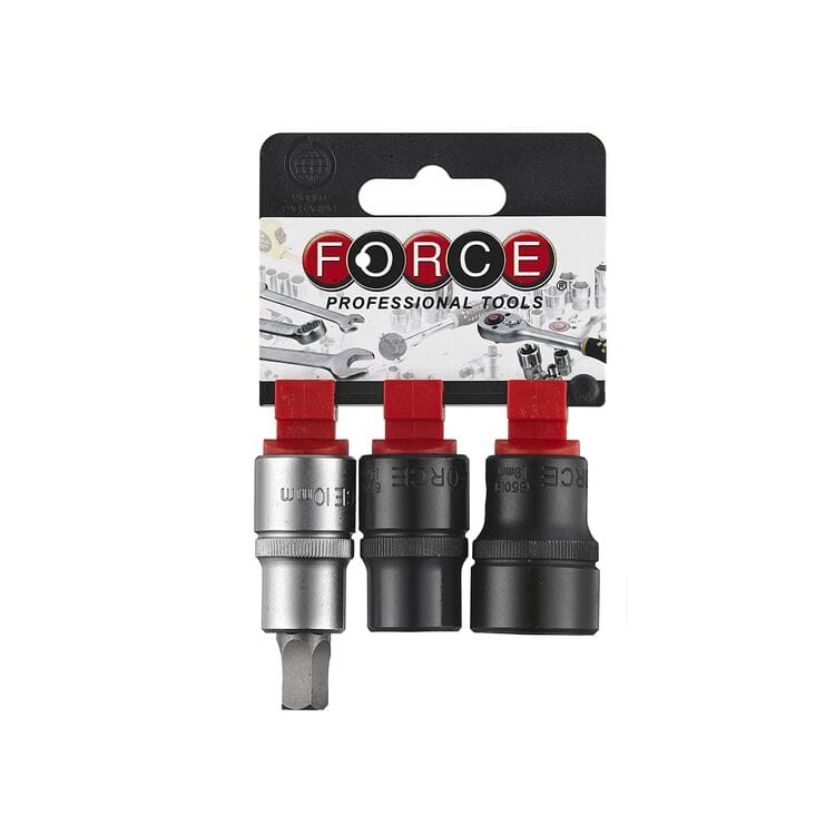 1/2 Набор  3пр. 5-ти гр. ударные головки 14;19, головка бита 10mm (55mml),  FORCE 4036