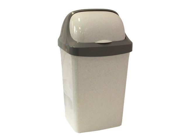 Контейнер для мусора РОЛЛ ТОП 25л (мраморный)  IDEA М2467