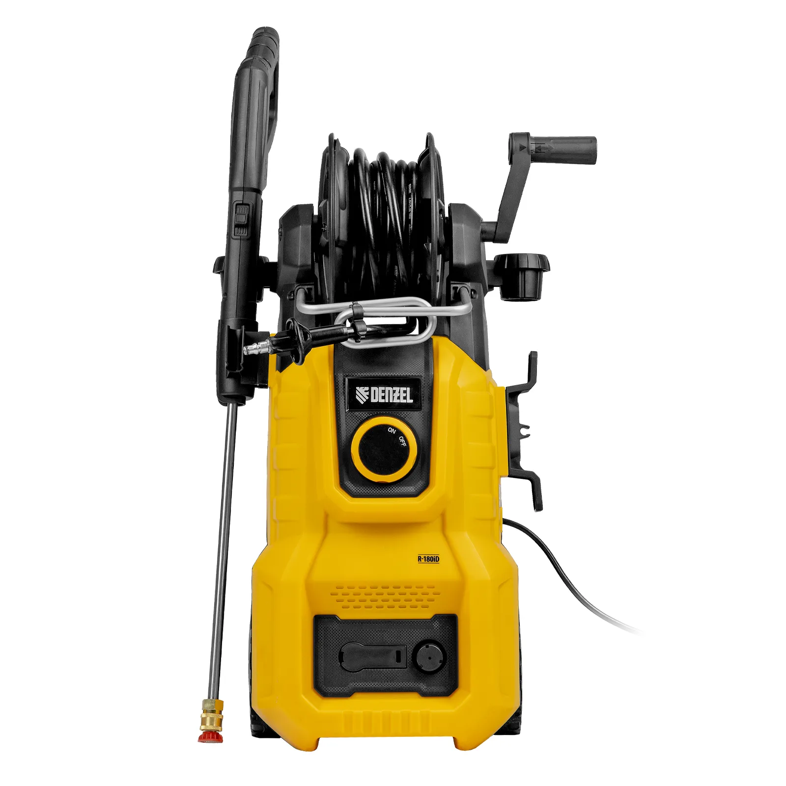 Моечная машина высокого давления R-180iD, 2000 Вт, 180 бар, 420 л/ч, асинх. двиг., бараб. DENZEL 58266