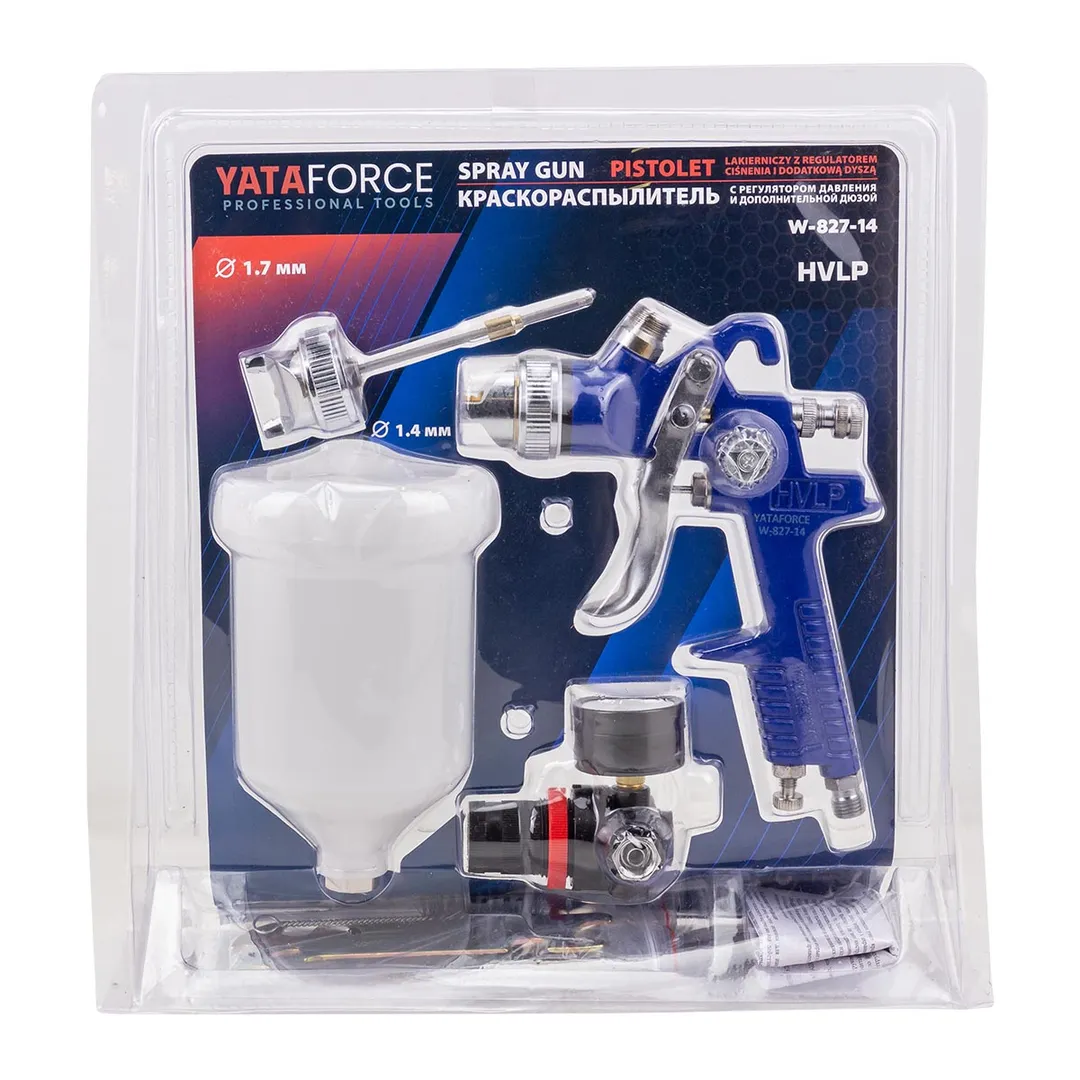 Краскораспылитель с регулятором давления и дополнительной дюзой YATAFORCE YF-W-827-14