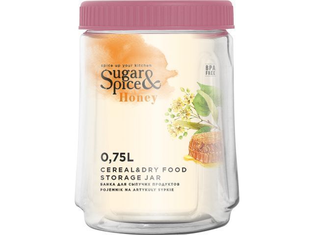 Банка для сыпучих продуктов Honey 0.75 л, брусника SUGAR&SPICE SE224810054