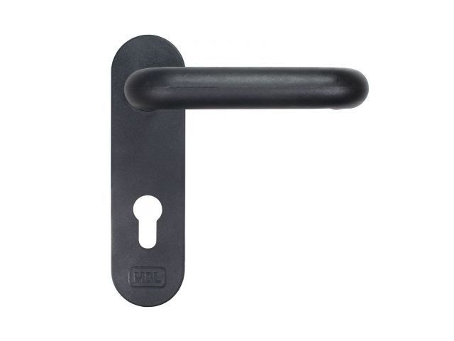 Ручка дверная MCL РН-7201П (КВ-125мм) черные с пружиной для технических дверей  ...УЗК 12368