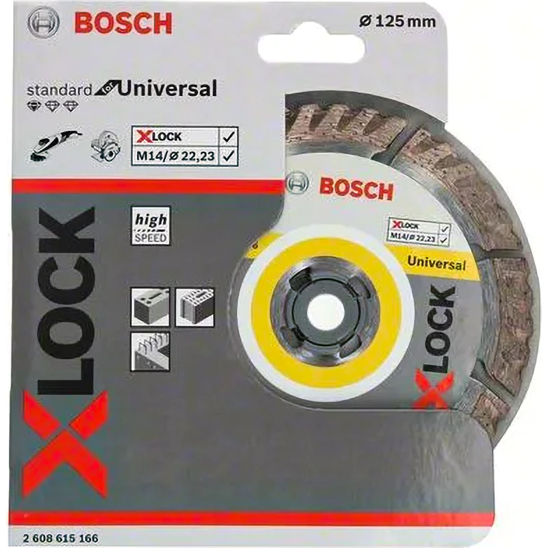 Алмазный круг X-LOCK PRO Multi Material 125x1.6x22.23 мм BOSCH 2.608.615.166