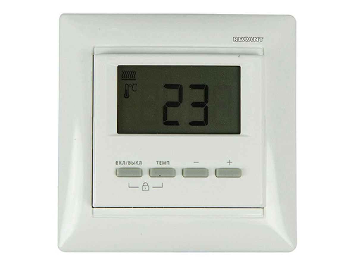 Терморегулятор цифровой RX-511H белый (Терморегулятор цифровой RX-511H белый REXANT (совместим с Legrand серии Valena)) REXANT 51-0566